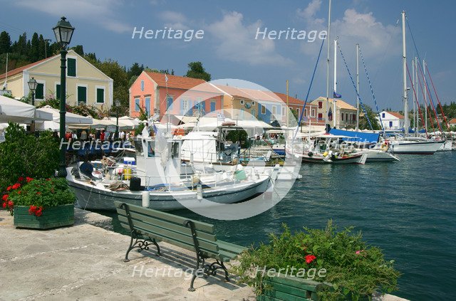 Fiskardo harbour, Kefalonia, Greece.