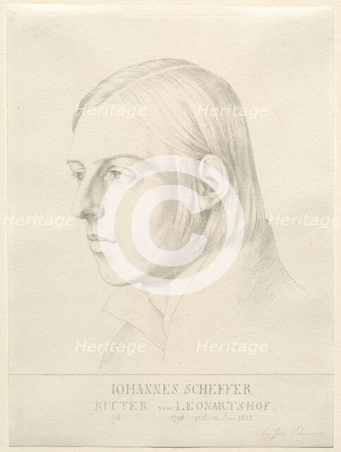 Johann Evangelist Scheffer von Leonhardshoff, c. 1822. Creator: Julius Schnorr von Carolsfeld.