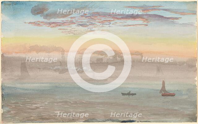 East River, Sunrise, 1862. Creator: Charles de Wolf Brownell.