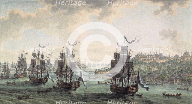 Russian squadron under the command of Ushakov passed the Bosporus, 1799.