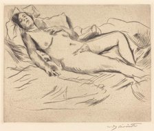 Schlafende (Sleeping Woman), 1912. Creator: Lovis Corinth.