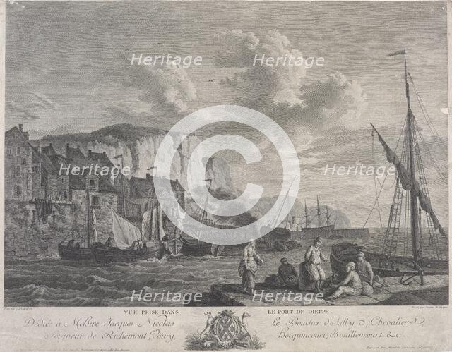 Vue prise dans le port de Dieppe (View of the port of Dieppe), c.1771. Creator: Marie-Jeanne Ozanne.