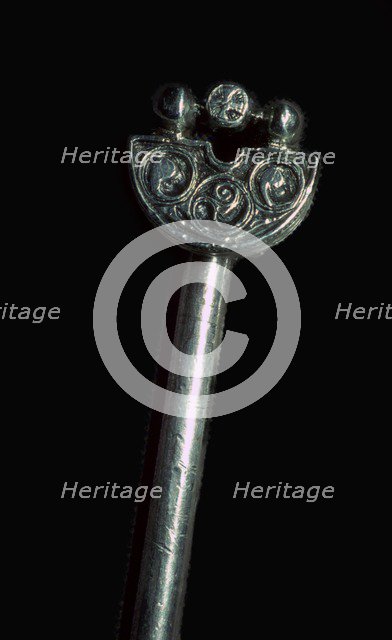 Pictish Silver Handpin from the Norrie's Law Hoard.