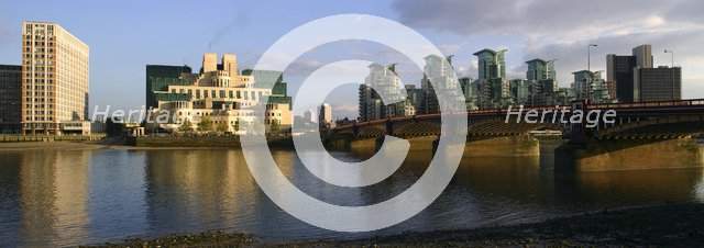 The SIS Building from across the River Thames, London. 