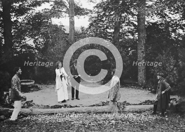 Scene from Sanctuary, A Bird Masque, by Percy MacKaye...Meriden Bird Club...New Hampshire, 1913. Creator: Arnold Genthe.