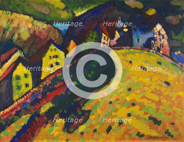Houses at Murnau, 1909. Creator: Vassily Kandinsky.