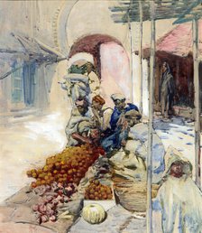 The orange sellers, Tangiers, 1905. Creator: Frances Hodgkins.