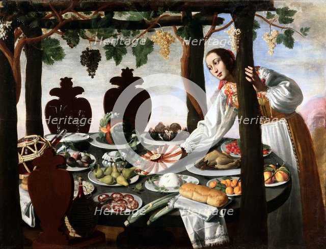 Woman covering the table, Mid of 1600s.