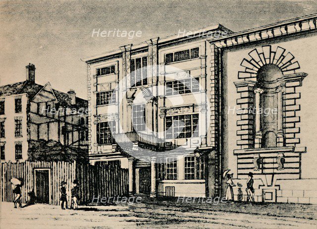 'General Post Office, circa 1793 - Showing Buildings Adjoining Lloyd's Coffee House', (1928). Artist: Unknown.