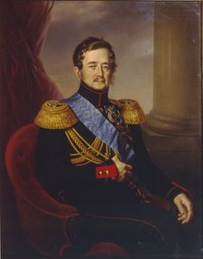Portrait of Ivan Fyodorovich Paskevich, Count of Erivan, Viceroy of the Kingdom of Poland, 1845. Artist: Kaniewski, Jan Ksawery (1805-1867)