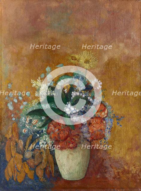 Vase of Flowers, c. 1905. Creator: Odilon Redon (French, 1840-1916).