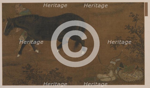 A Tartar, His Horse, and Equipment, Ming dynasty, 1368-1644. Creator: Unknown.