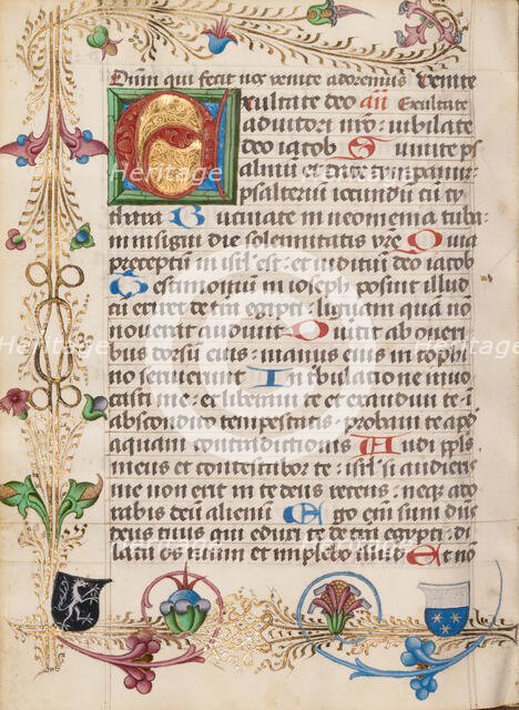Decorated Initial E; Diurnal, about 1485. Creator: Unknown.