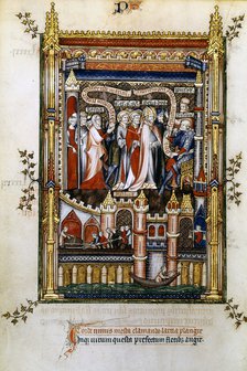 Larcia accuses St Denis, 1317. Artist: Unknown
