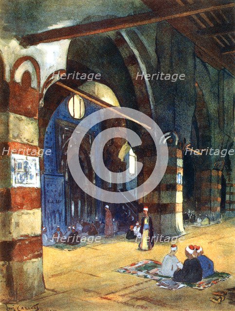 Ibrahim Agha Mosque, Cairo, Egypt, 1928. Artist: Louis Cabanes