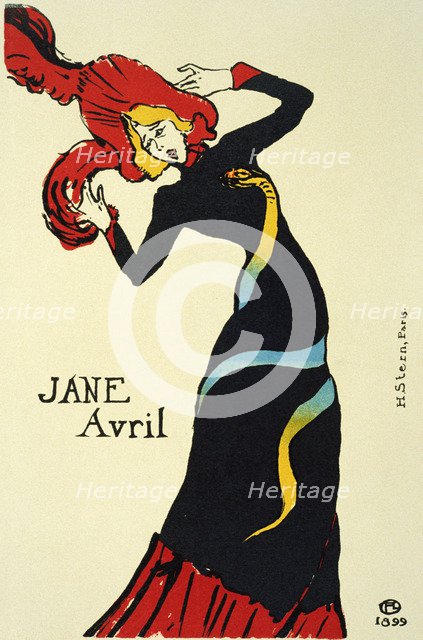 Jane Avril, 1899.  Artist: Henri de Toulouse-Lautrec