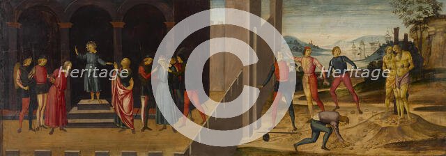 The Story of Susanna: The Trial and Stoning of the Elders, c1500. Creator: Master of Apollo and Daphne.