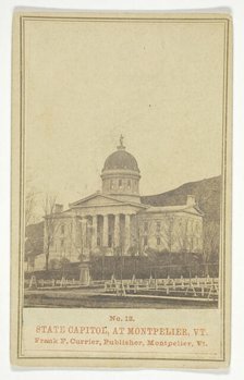 State Capitol at Montpelier, Vermont, 19th century.  Creator: George Watson.