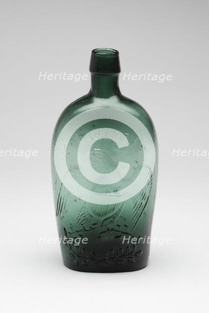 Flask, c. 1850. Creator: Willington Glass Works.