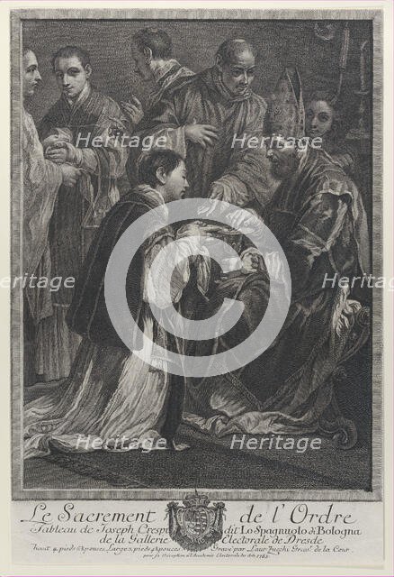 Ordination, from "The Seven Sacraments", 1765. Creator: Lorenzo Zucchi.