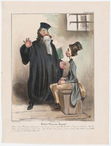 Plate 9: Robert Macaire Avocat, 1838.  Creator: Honore Daumier.