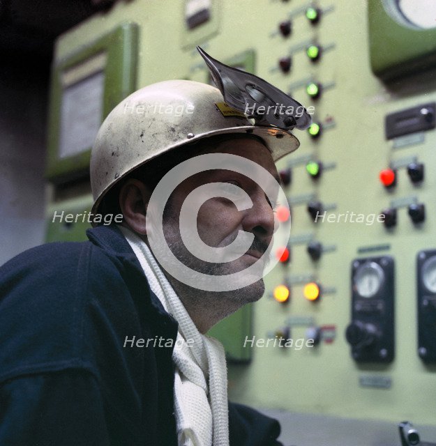 Steelworks safety representative, Newton Chambers, Sheffield, South Yorkshire, 1971. Artist: Michael Walters