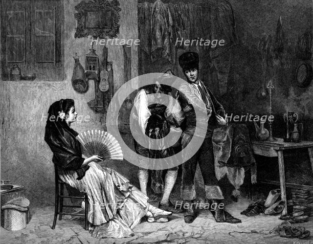 "Le Fripier Espagnol", painted by Worms, from a photograph published by Messrs. Goupil and Co., 1873 Creator: William Hollidge.