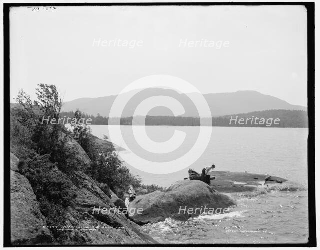 Mt. Ampersand and Round Lake, Adirondack Mountains, (1902?). Creator: William H. Jackson.
