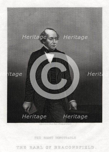 Benjamin Disraeli, Earl of Beaconsfield, Prime Minister, 1880. Artist: DJ Pound