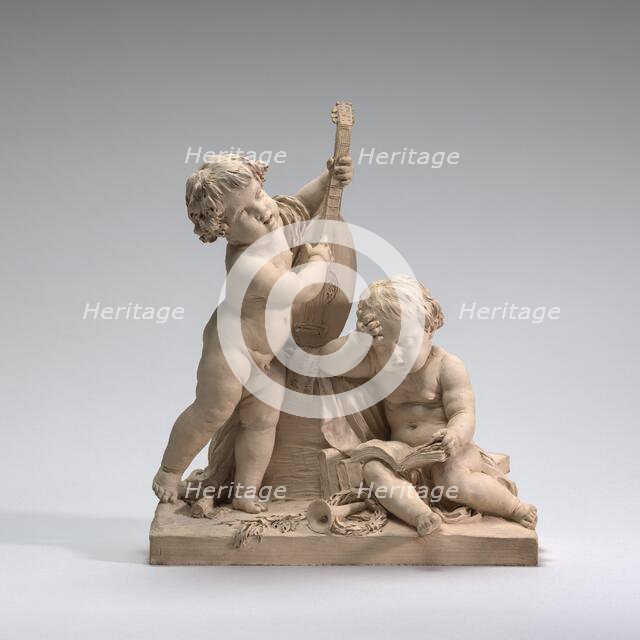 Model for "Poetry and Music", 1774. Creator: Claude Michel.