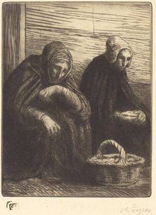 Egg-sellers, 2nd plate (Les marchandes d'oeufs). Creator: Alphonse Legros.