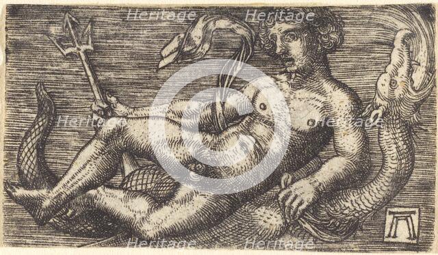 Neptune on a Sea Monster, c. 1520/1525. Creator: Albrecht Altdorfer.