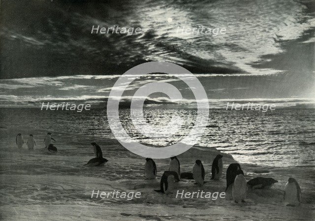 'The Midnight Sun in McMurdo Sound', c1910–1913, (1913). Artist: Herbert Ponting.