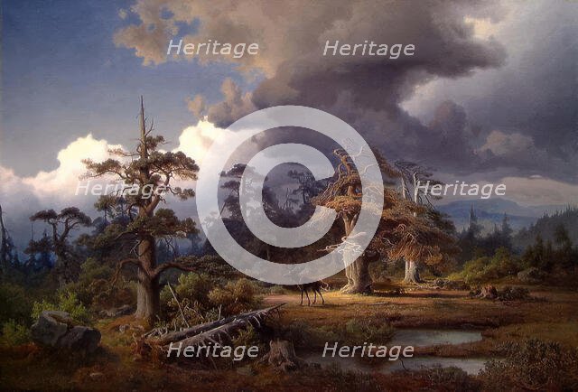 Landscape from Telemark, 1852. Creator: Joachim Frich.