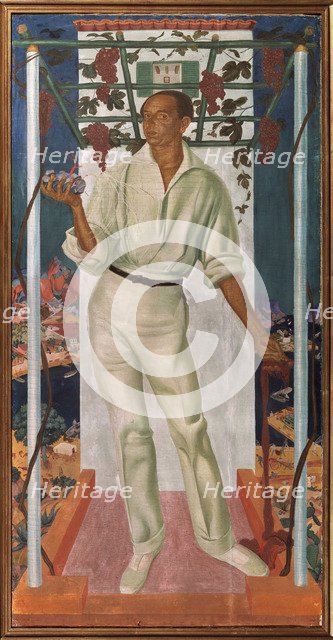 Portrait of the Mexican artist Roberto Montenegro Nervo (1887-1968), 1915. Artist: Yakovlev, Alexander Yevgenyevich (1887-1938)