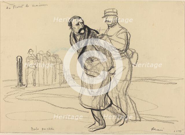 Au Front de Vincennes. Bolo pacha, c. 1914/1919. Creator: Jean Louis Forain.