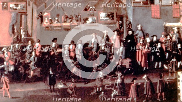 Entrance of viceroy Morcillo in Potosi, detail of the painting by Melchor Perez de Holguin.