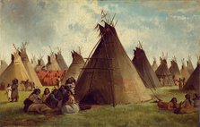 Prairie Indian Encampment, c1870. Creator: John Mix Stanley.