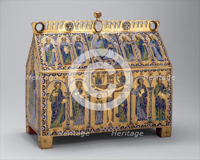 Chasse with the Crucifixion and Christ in Majesty, French, ca. 1180-90. Creators: Unknown, Jesus Christ.