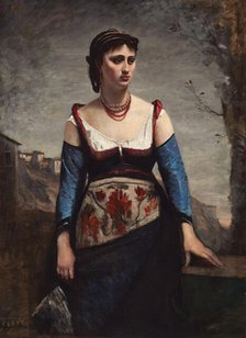 Agostina, 1866. Creator: Jean-Baptiste-Camille Corot.