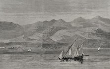 Mount Pelion from the Gulf of Volos, Thessaly, Greece, 1878. Creator: Andrés Ovejero.