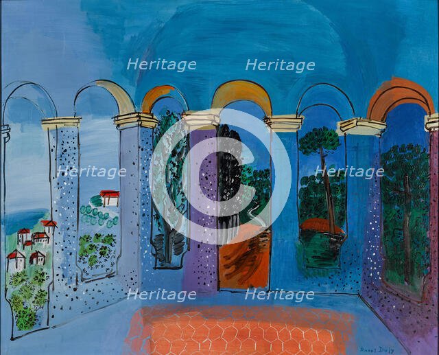 La Terrasse à Vallauris, 1927. Creator: Dufy, Raoul (1877-1953).