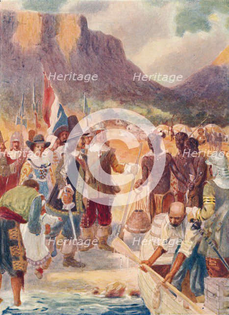 'The Landing of Van Riebeck', 1909. Artist: GS Smithard.