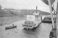 Steamboat, Wilbur Crimmin, St. Michael, from rear, at dock, between c1900 and 1916. Creator: Unknown.