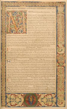 Leaf from Canzoniere e Trionfi, 1473. Creator: Unknown.