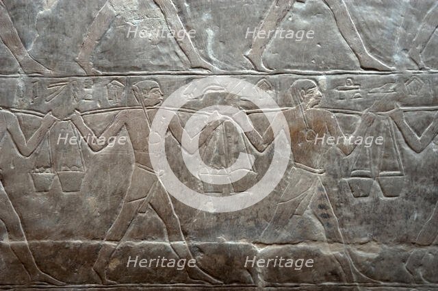 Relief depicting offering bearers, Mastaba of Mereruka, Saqqara, Egypt, Old Kingdom, 2003. Creator: Unknown.