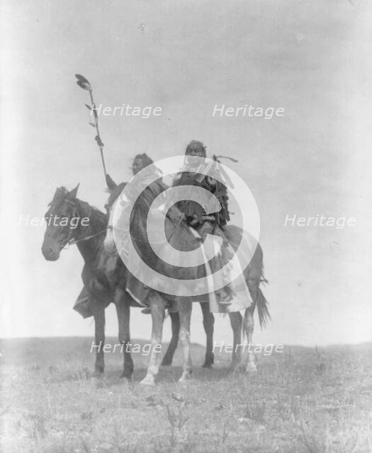 Atsina chiefs, c1908. Creator: Edward Sheriff Curtis.