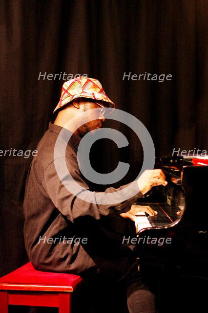 Sultan Stevenson, Sultan Stevenson Trio, Verdict Jazz Club, Brighton, East Sussex, 6 Aug 2022. Creator: Brian O'Connor.
