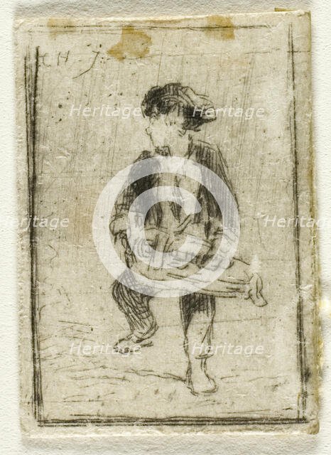 Hurdy-Gurdy Player, n.d. Creator: Charles Emile Jacque.