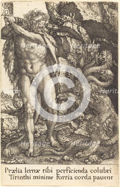 Hercules Fighting with the Hydra of Lernea, 1550. Creator: Heinrich Aldegrever.